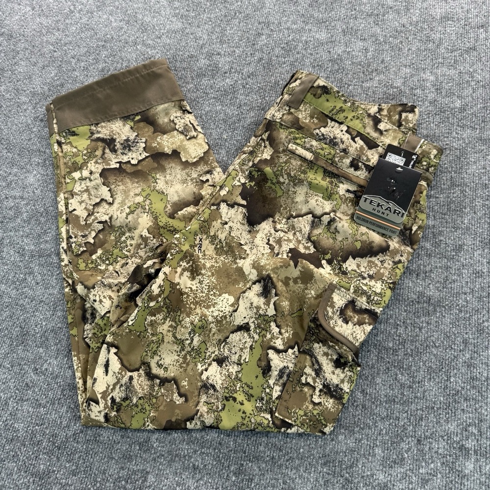 Tekari Boldrun Performance Camouflage Pants Mens Large New Camo Hunting Cargo